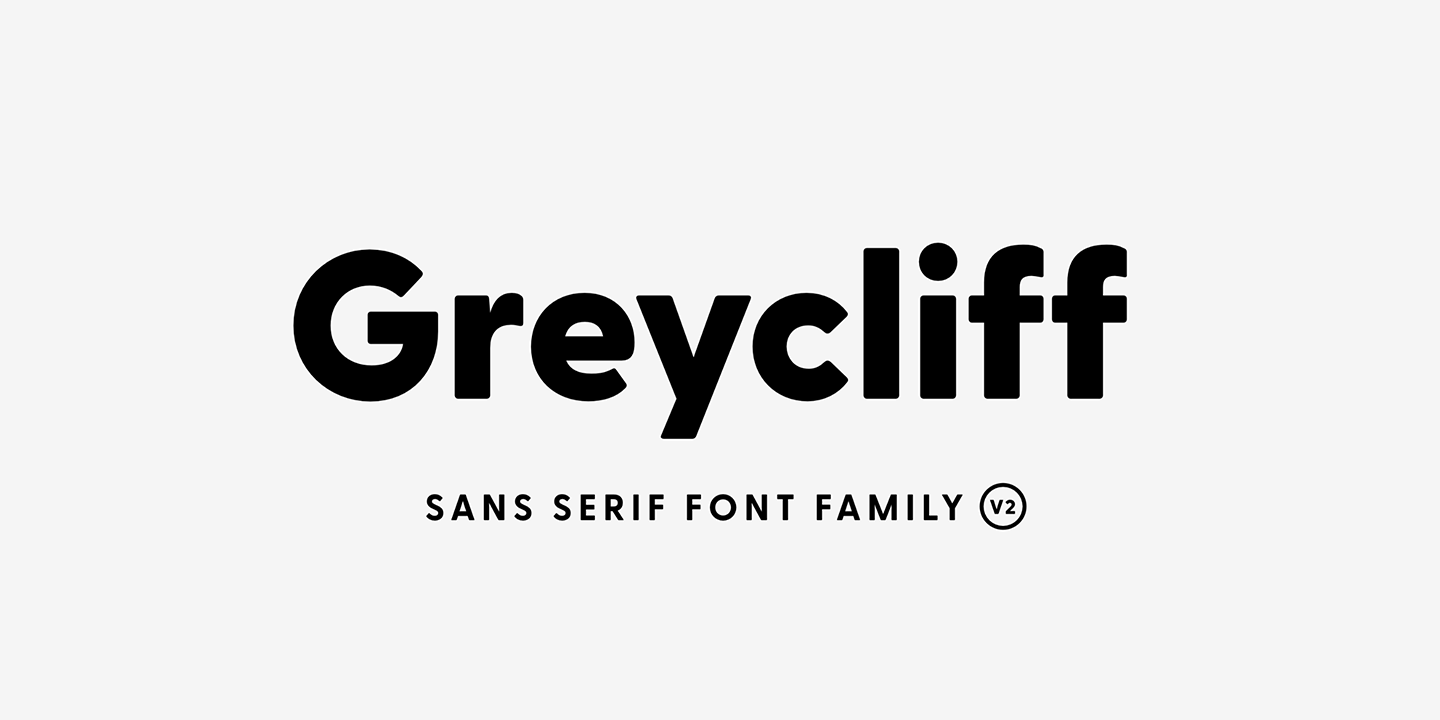 Beispiel einer Greycliff CF-Schriftart